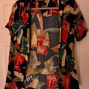 Colorful Tropical Print Shirt